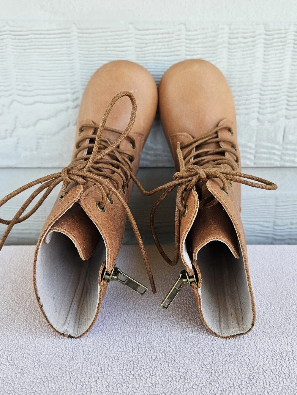 Spellbound Faux Leather Riding Boots Toddler SZ 11 Zipper Brown Round Toe